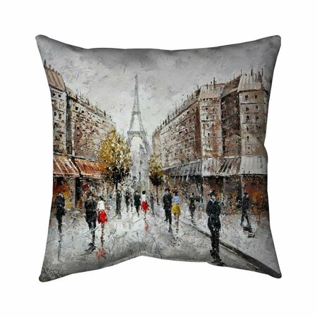 BEGIN HOME DECOR 20 x 20 in. Paris Busy Street-Double Sided Print Indoor Pillow 5541-2020-CI28